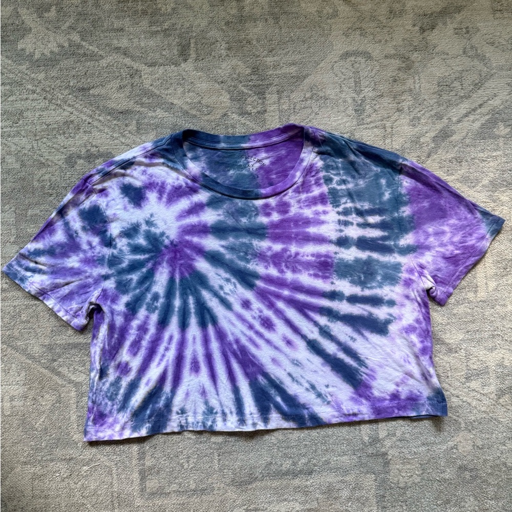 Custom Tie-Dyed Boxy Crop Top T-Shirt
